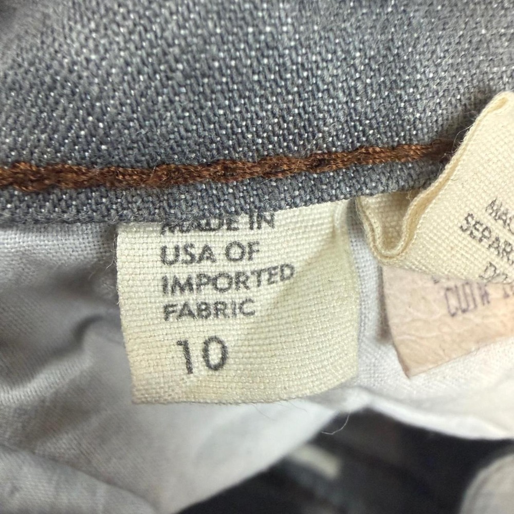Eileen Fisher Gray Wide Leg Jeans Womens Size 10 Mid Rise Stretch Made in USA - Picture 4 of 8